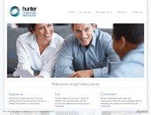 Tablet Screenshot of hunterfinancialservices.com